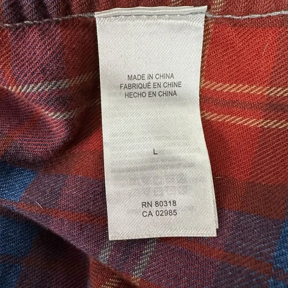 Lucky Brand Mens Large Western Shirt Long Sleeve Snap front
